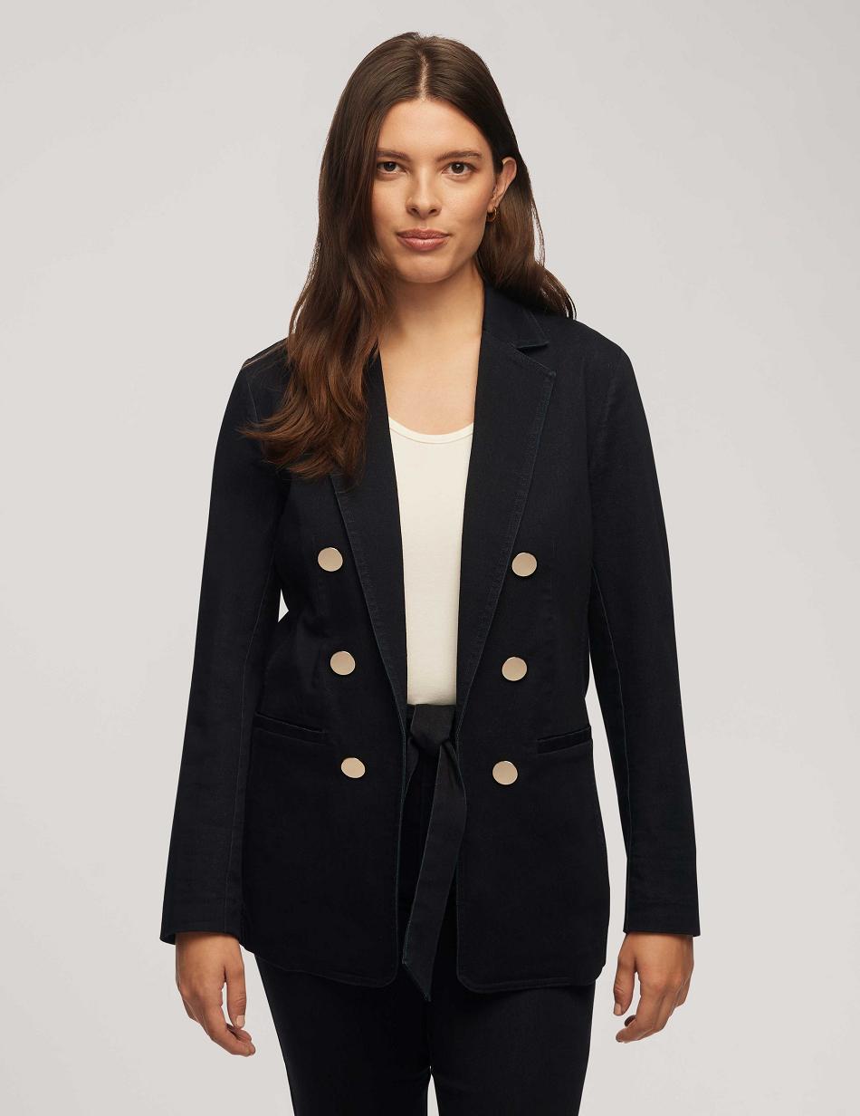 anne klein faux double breasted jacket